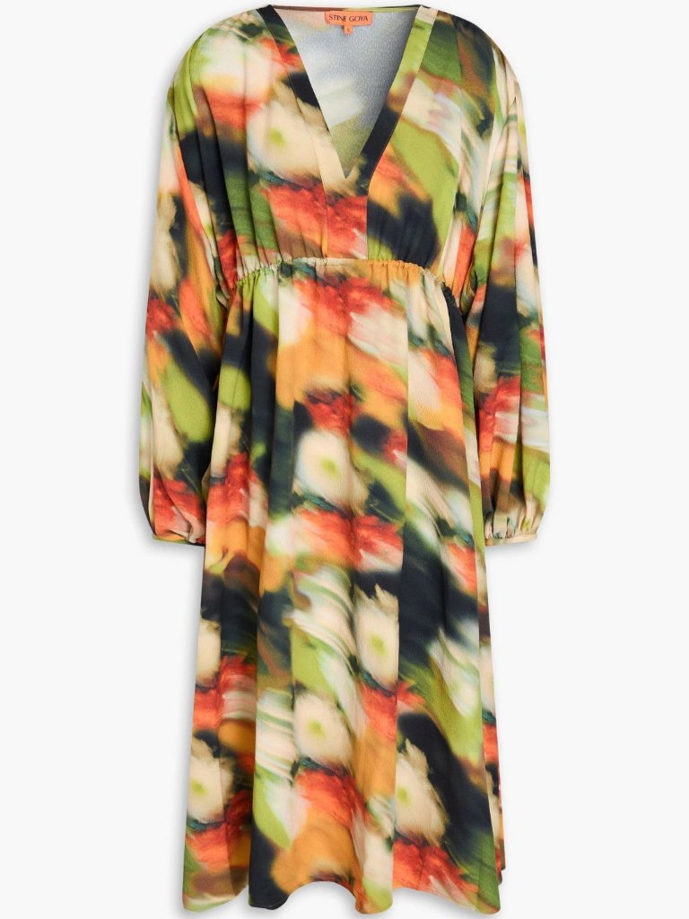 Nwt Stine Goya Veroma Printed Midi Dress Sz S $460 — image 7 of 8